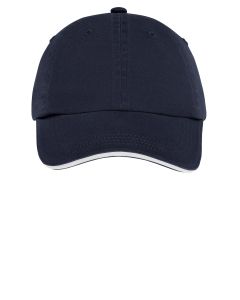 Port Authority® Sandwich Bill Cap with Striped Closure