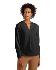 Brooks Brothers® Women's Open-Neck Satin Blouse