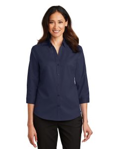 Port Authority® Ladies 3/4-Sleeve SuperPro ™  Twill Shirt