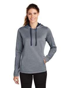 Sport-Tek® Ladies PosiCharge  ®  Sport-Wick  ®  Heather Fleece Hooded Pullover