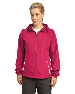 Sport-Tek® Ladies Colorblock Hooded Raglan Jacket