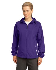 Sport-Tek® Ladies Colorblock Hooded Raglan Jacket