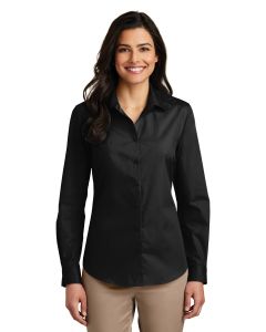 Port Authority® Ladies Long Sleeve Carefree Poplin Shirt