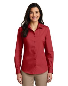 Port Authority® Ladies Long Sleeve Carefree Poplin Shirt