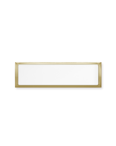 Slim Pro Name Badge - Gold Frame with White Plate